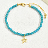 Natural Turquoise Beads Charm Bracelets for Women ET0465-3