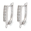 Anti-Tarnish Rhodium Plated 925 Sterling Silver Stud Earring Findings STER-NH0012-03P-1