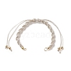 2Pcs 2 Style Polyester Cord Braided Bracelets AJEW-JB01144-02-2