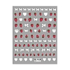 Bowknot & Strawberry Self Adhesive 5D Embossed Nail Art Stickers PW-WG579ED-01-1