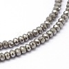 Faceted Rondelle Full Rainbow Plated Electroplate Glass Beads Strands X-EGLA-M004-2mm-A04-2