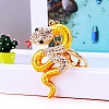 Snake Alloy Rhinestone Keychain PW-WG4B4AA-06-1