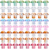 64Pcs 8 Colors Transparent Glass Beads GLAA-PA0001-24-1