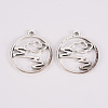 Tibetan Style Alloy Pendants TIBE-N010-61AS-RS-1