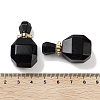 Natural Obsidian Perfume Bottle Pendants G-Q163-10G-05-3