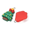 Christmas Opaque Resin Pendants RESI-I350-01-3