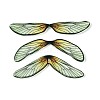 3Pcs Transparent Epoxy Resin Butterfly Wings Cabochons RESI-N045-11A-2