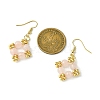 Natural Rose Quartz Dangle Earrings EJEW-JE05999-3