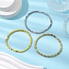 3Pcs 3 Style Brass Beads Strech Bracelets Sets for Women BJEW-JB11049-2