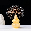 Natural Obsidian Chips Tree of Life Decorations with Topaz Gourd Base PW-WGCDFFC-05-1