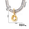 Golden Tone Brass Pave Clear Cubic Zirconia Letter Pendant Necklaces for Women YX4437-15-1