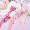 3 Rolls 3 Colors Polyester Frayed Fringe Ribbon OCOR-TA0003-81A-7