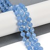 Natural Dyed White Jade Beads Strands G-H057-A22-12-2