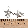304 Stainless Steel Connector Charms STAS-L297-10P-3