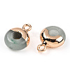 Natural Green Aventurine Flat Round/Donut Charms G-I347-11-3