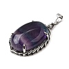 Natural Fluorite Pendants G-Q350-02K-2