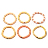 Handmade Polymer Clay Heishi Beads Stretch Bracelets Sets BJEW-JB05902-01-1