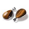 Natural Tiger Eye Pendants G-B123-05P-05-2