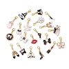 20Pcs 20 Styles Alloy Enamel Pendant Decorations HJEW-JM02881-2