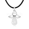 Angel Natural Quartz Crystal Pendant Necklaces OH8264-08-1