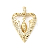 Religion Brass Micro Pave Clear Cubic Zirconia Pendants KK-E799-01A-G-1