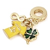 Rack Plating Brass Enamel European Dangle Charms KK-P287-31A-G-2