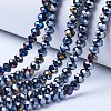 Electroplate Glass Beads Strands EGLA-A034-P4mm-B-2
