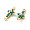 Brass Enamel Connector Charms KK-J302-08G-05-3