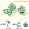 20Pcs 2 Styles Iron Spiral Bead Pendants FIND-YW0007-44-2