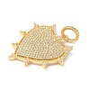 Brass Micro Pave Cubic Zirconia Pendants KK-U053-12G-2