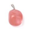 Cherry Quartz Glass Pendants G-K302-B07-2