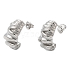 304 Stainless Steel Twist Stud Earrings EJEW-Z022-14P-1