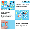 DICOSMETIC 1260Pcs 14 Style Opaque Acrylic Linking Rings SACR-DC0001-01-4