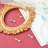 4Pcs 2 Colors Brass Micro Pave Clear Cubic Zirconia Fold Over Clasps KK-CJ0004-37-5