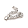 Brass Micro Pave Cubic Zirconia Charms KK-E077-02P-01-3