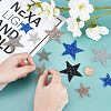  20Pcs 10 Style Rhinestone Star Cloth Iron On/Sew On Patches DIY-NB0006-05-4