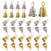AHADERMAKER 40Pcs 2 Colors Alloy Bell Charms FIND-GA0005-71-1