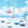 12Pcs 3 Colors 304 Stainless Steel Pendant STAS-DC0012-37-4