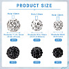 120Pcs 6 Styles Rhinestone Pave Disco Ball Beads RB-TA0001-14-4