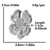 304 Stainless Steel Flower Stud Earrings for Women ZQ3075-1-1