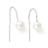 Anti-Tarnish 999 Fine Silver Chain Tassel Earring Thread for Girl Women EJEW-I260-40P-1