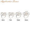 Rack Plating Brass Open Cuff Ring Settings KK-Z071-30P-4