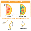 Olycraft 3D Printed Orange Charm Dangle Earring Making Kit for Girl Women DIY-OC0007-70-2