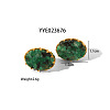 Simple Fashion Oval Natural Gemstone Cuff Ring & Stud Earrings Sets FJ0453-1-4