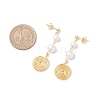 Glass Pearl Dangle Stud Earrings EJEW-JE06543-03-4