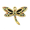 Ion Plating(IP) Real 18K Gold Plated 304 Stainless Steel Rhinestone Pendants STAS-P341-04G-03-1