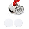 Alloy Sublimation Printing Round Ornament HJEW-JM02216-5