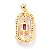 Real 18K Gold Plated Brass Micro Pave Cubic Zirconia Pendants ZIRC-L100-083G-4
