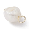 Natural Pearl Potato Charms X1-PALLOY-JF02199-03-4