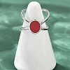 Oval 304 Stainless Steel Enamel Cuff Rings for Women RJEW-G355-03P-02-3